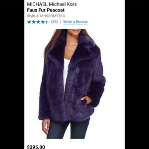 Michael Kors Purple Faux Fur Jacket- LIKE NEW!